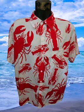 Ultimate Summer Party Shirt . . . . Men's Size XL Red Lobster Shirt Size XL